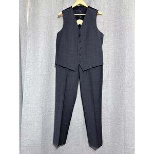 Kenneth Cole Vest Suit Pants Medium‎ Gray Slim Fit Awareness Wool Career Office